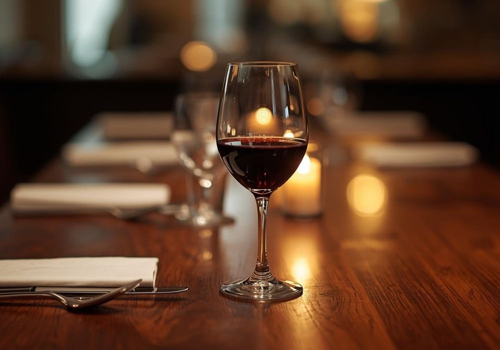 Weinbewertung am Essenstisch